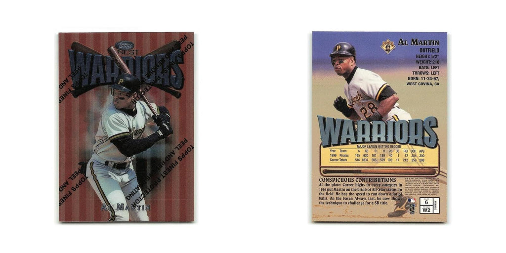 Al Martin 1997 Topps Finest w Coating #6 Pittsburgh Pirates Baseball Card NM