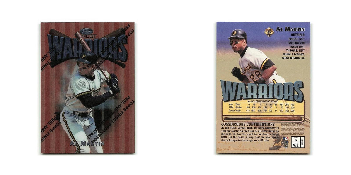 Al Martin 1997 Topps Finest w Coating #6 Pittsburgh Pirates Baseball Card NM