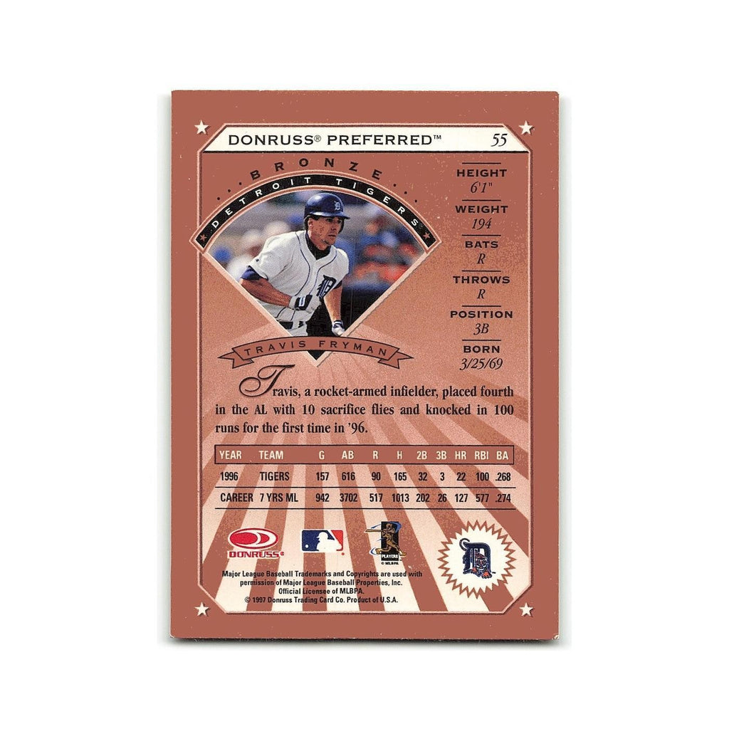 Travis Fryman 1997 Donruss Preferred #55 Detroit Tigers Baseball Card NM