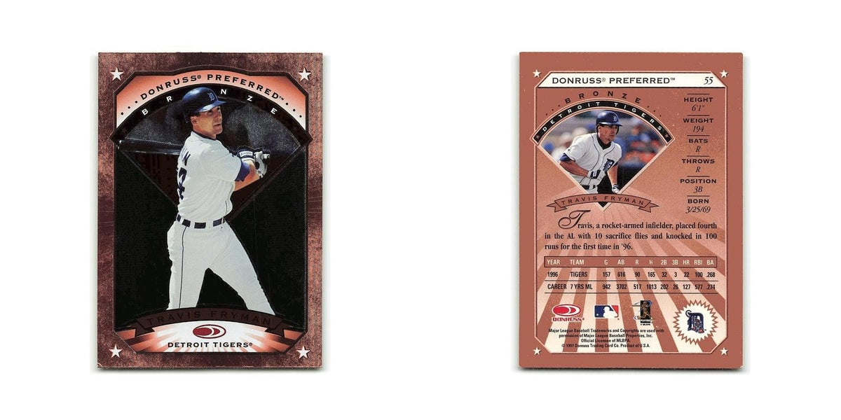 Travis Fryman 1997 Donruss Preferred #55 Detroit Tigers Baseball Card NM