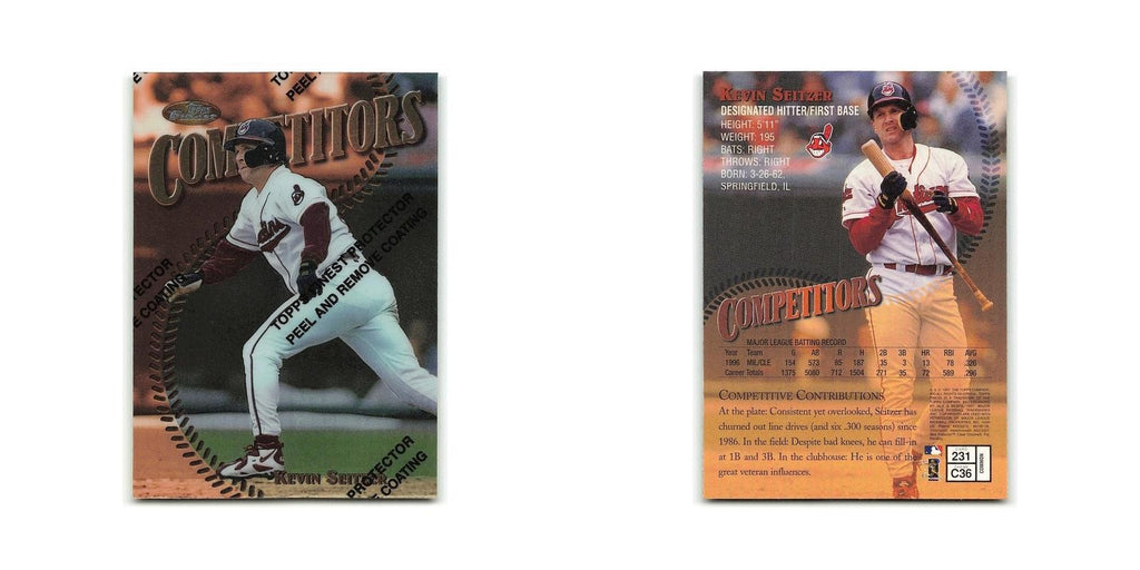 Kevin Seitzer 1997 Topps Finest w Coating #231 Cleveland Indians NM