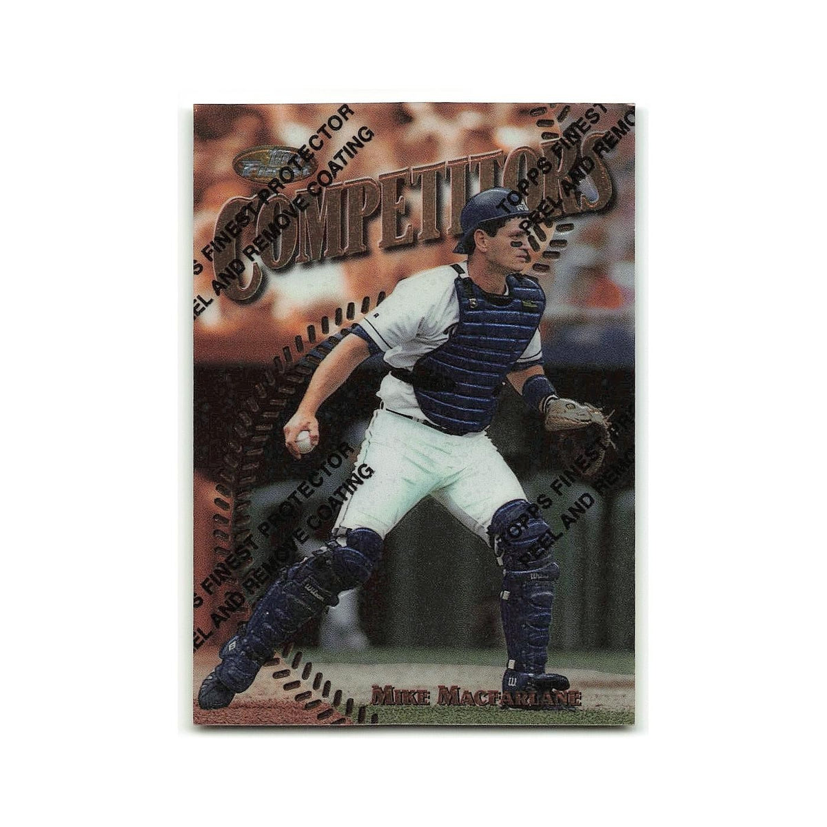 Mike Macfarlane 1997 Topps Finest w Coating #227 Kansas City Royals NM