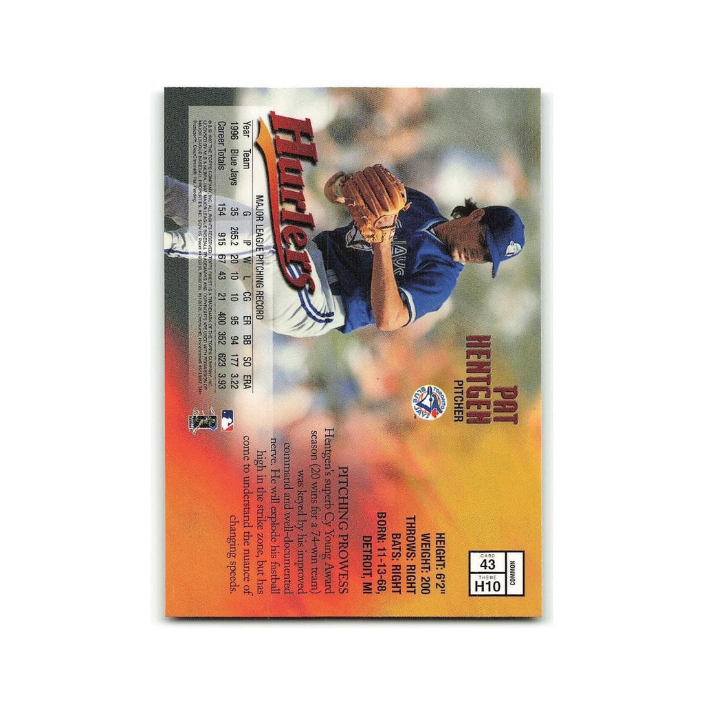 Pat Hentgen 1997 Topps Finest w Coating #43 Toronto Blue Jays Baseball Card NM