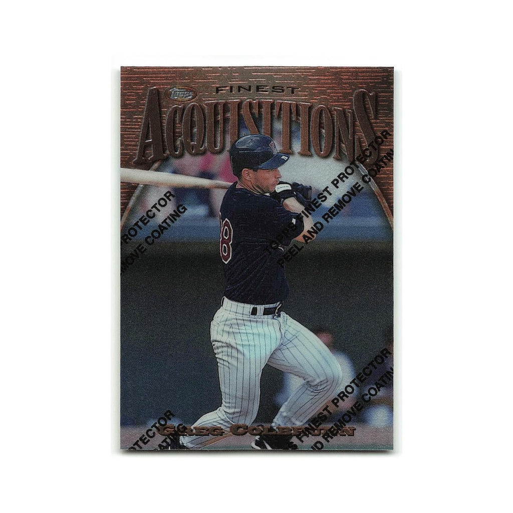 Greg Colbrunn 1997 Topps Finest w Coating #269 Minnesota Twins Baseball Card NM