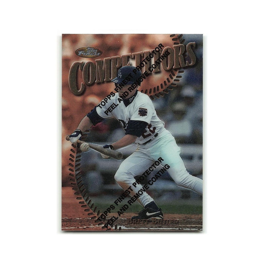 Brett Butler 1997 Topps Finest w Coating #197 Los Angeles Dodgers NM
