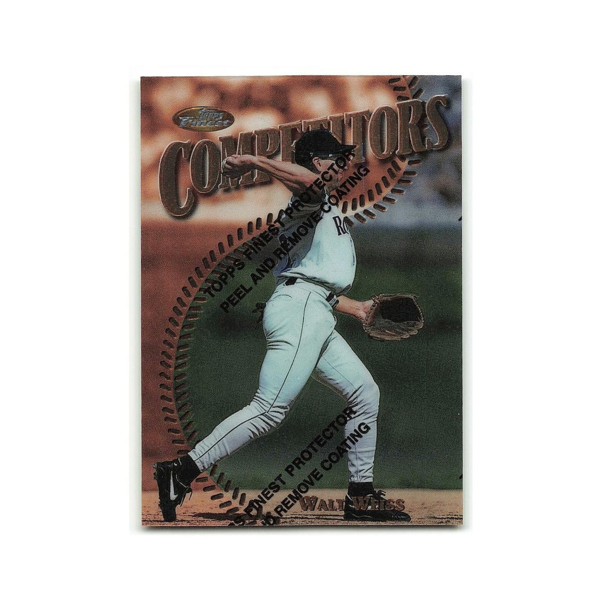 Walt Weiss 1997 Topps Finest w Coating #180 Colorado Rockies Baseball Card NM