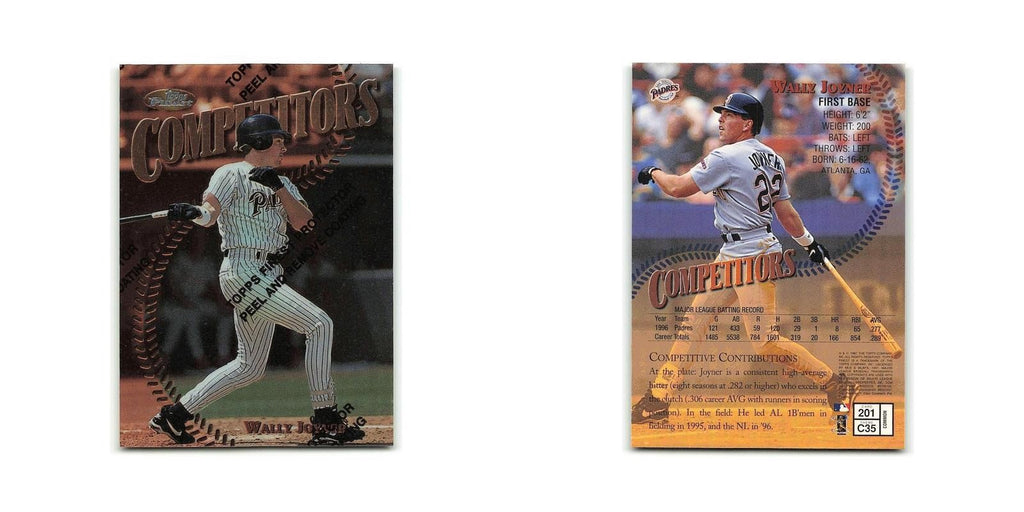 Wally Joyner 1997 Topps Finest w Coating #201 San Diego Padres Baseball Card NM