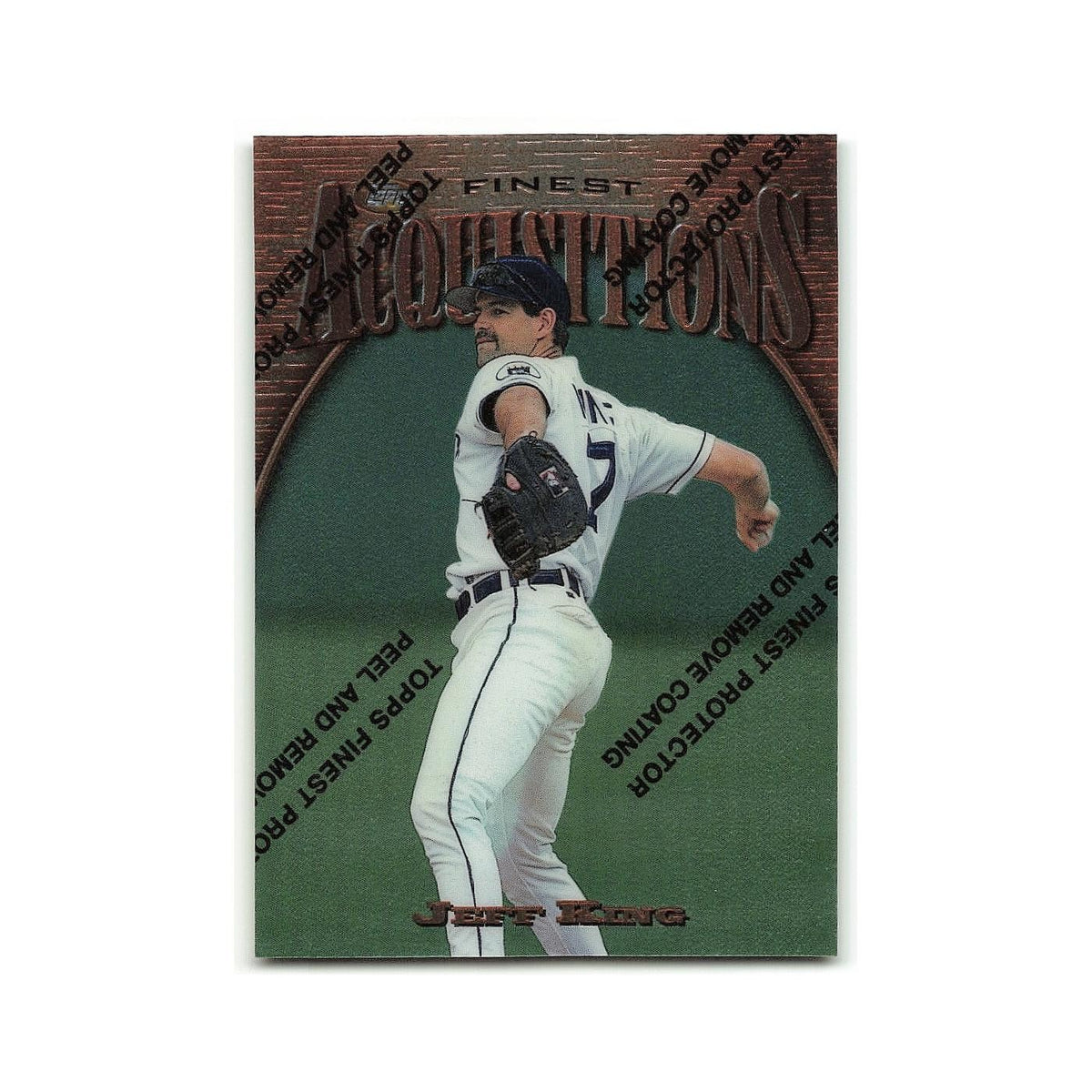 Jeff King 1997 Topps Finest w Coating #244 Kansas City Royals Baseball Card NM