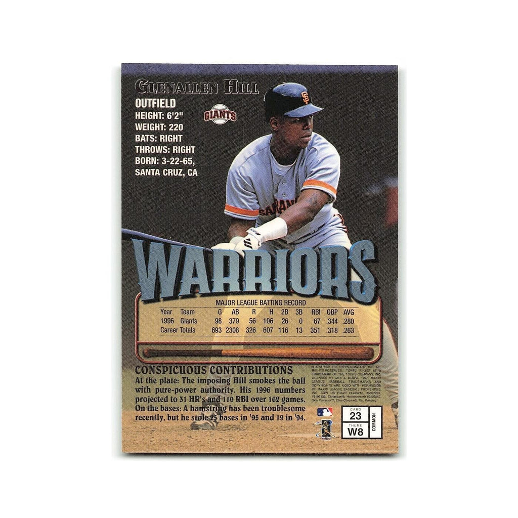 Glenallen Hill 1997 Topps Finest w Coating #23 San Francisco Giants NM