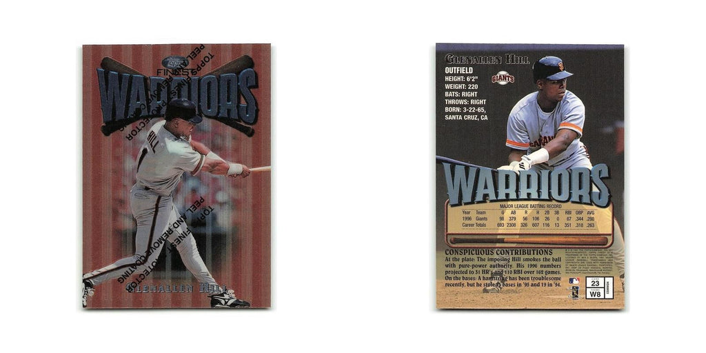Glenallen Hill 1997 Topps Finest w Coating #23 San Francisco Giants NM
