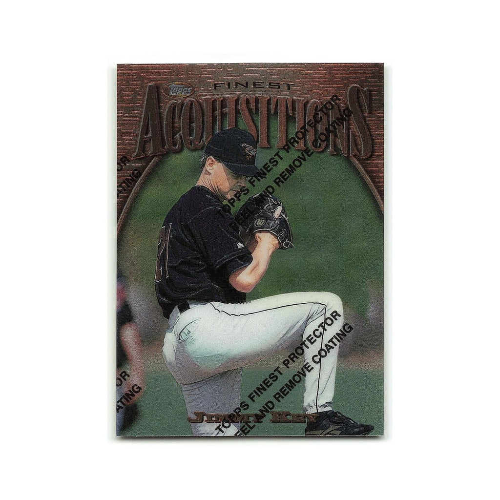 Jimmy Key 1997 Topps Finest w Coating #211 Baltimore Orioles Baseball Card NM