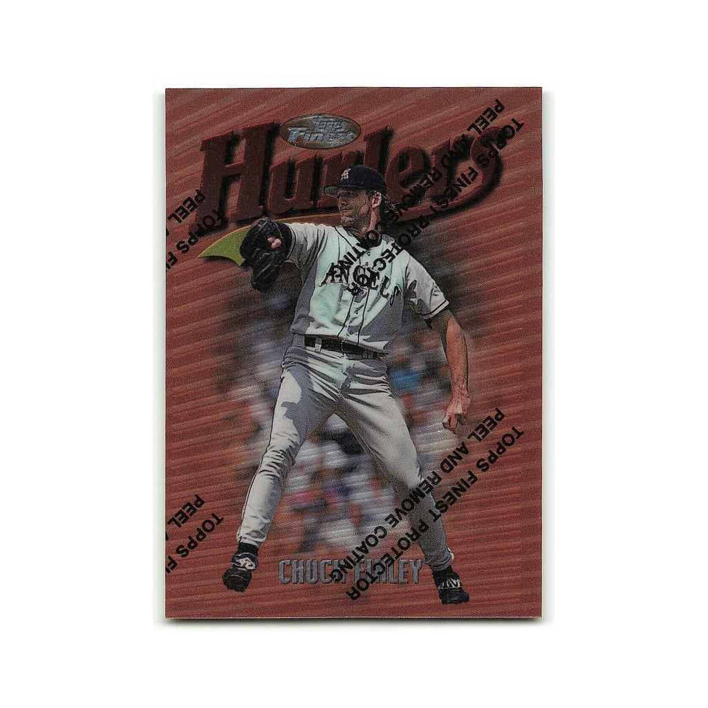 Chuck Finley 1997 Topps Finest w Coating #53 California Angels Baseball Card NM