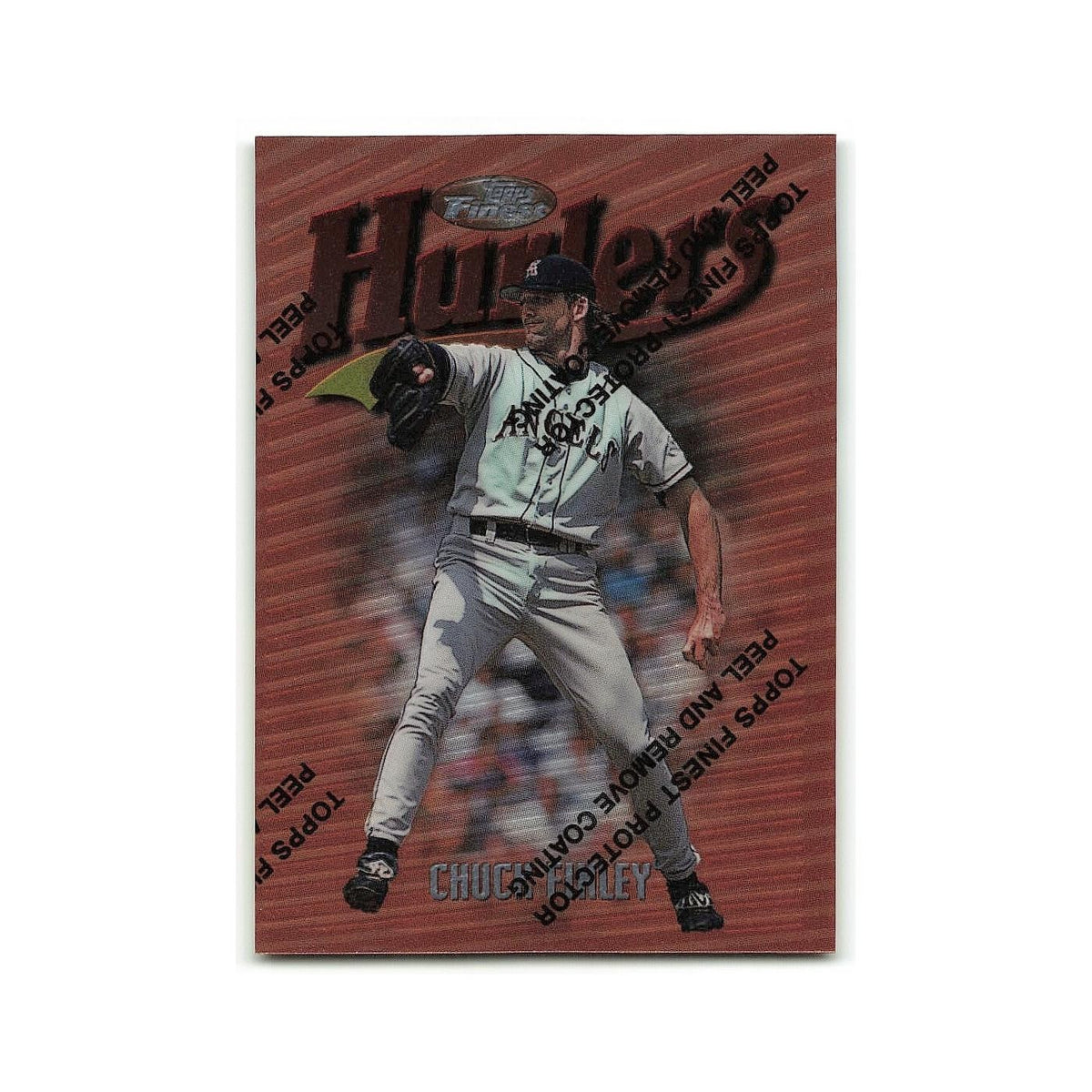 Chuck Finley 1997 Topps Finest w Coating #53 California Angels Baseball Card NM