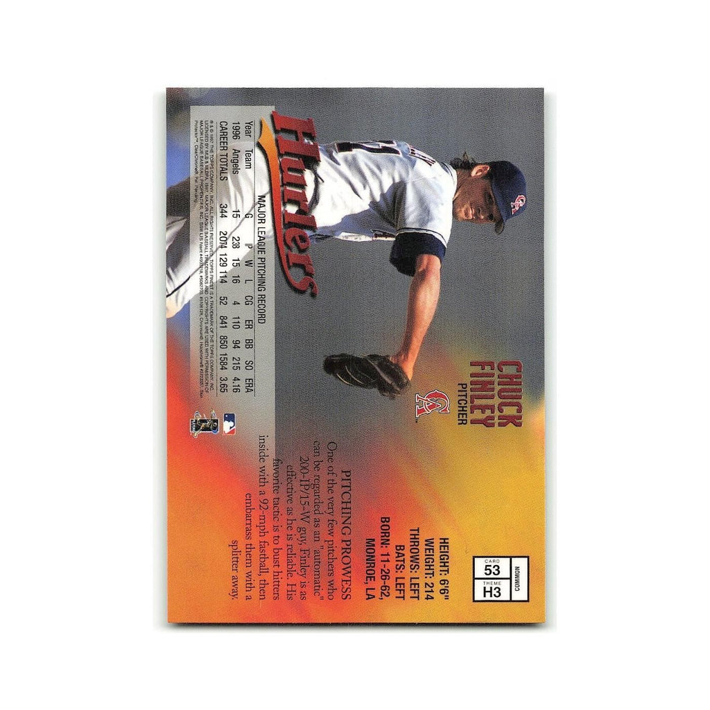 Chuck Finley 1997 Topps Finest w Coating #53 California Angels Baseball Card NM