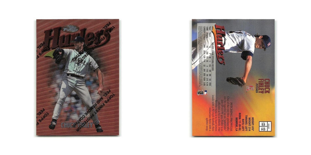 Chuck Finley 1997 Topps Finest w Coating #53 California Angels Baseball Card NM