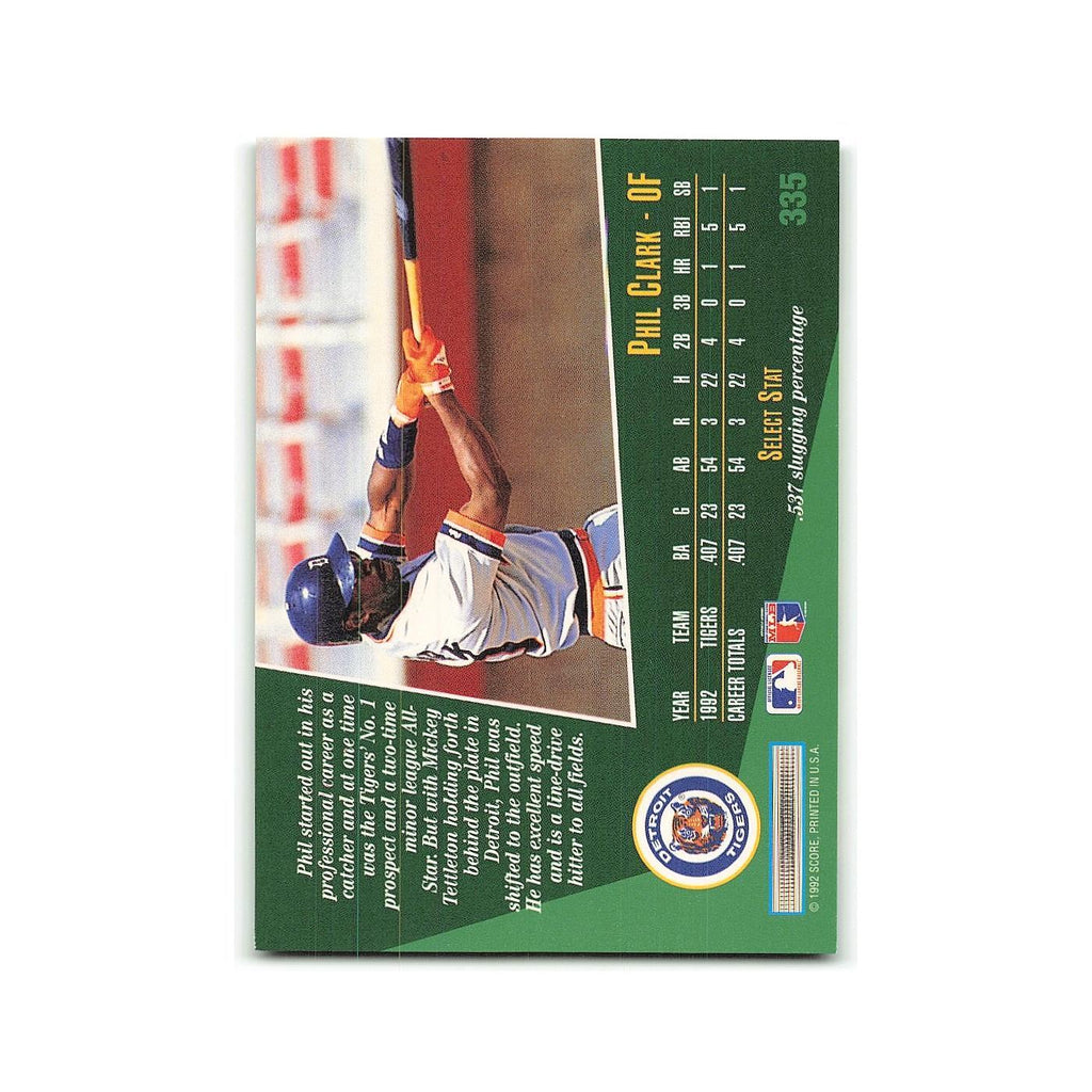 Phil Clark Rookie 1993 Select #335 Detroit Tigers Baseball Card NM