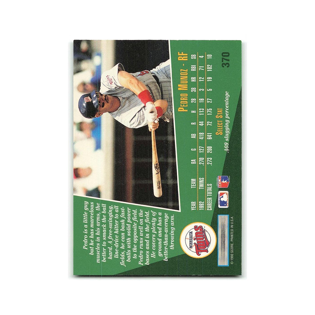 Pedro Munoz 1993 Select #370 Minnesota Twins Baseball Card NM