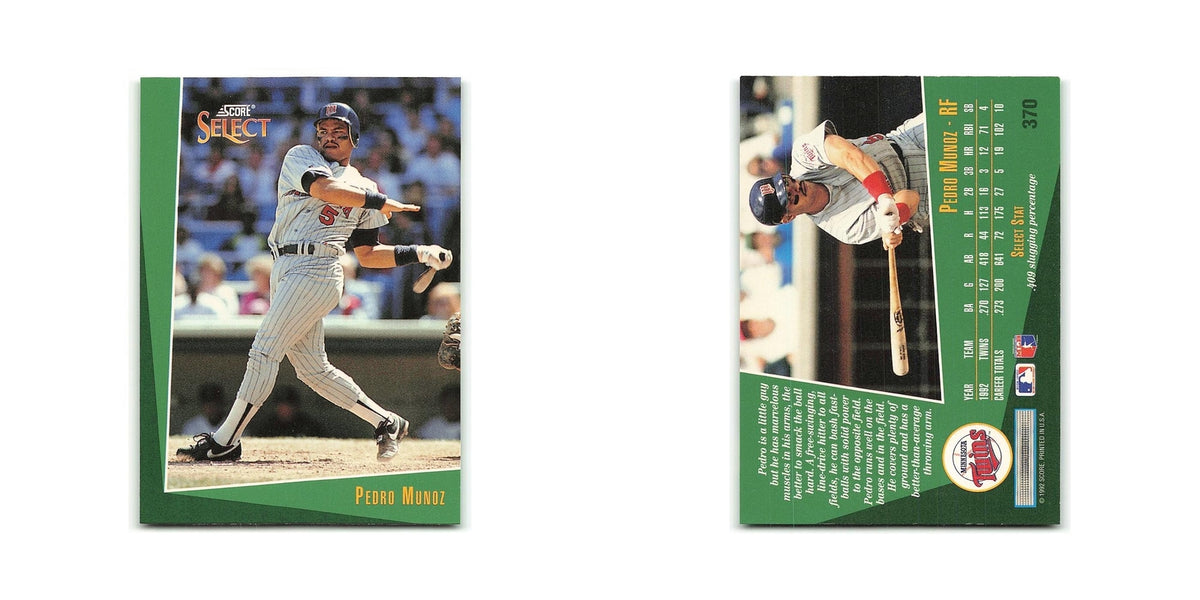 Pedro Munoz 1993 Select #370 Minnesota Twins Baseball Card NM