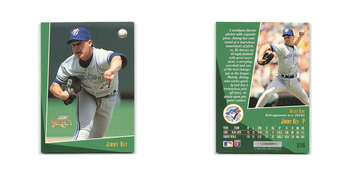 Jimmy Key 1993 Select #376 Toronto Blue Jays Baseball Card NM