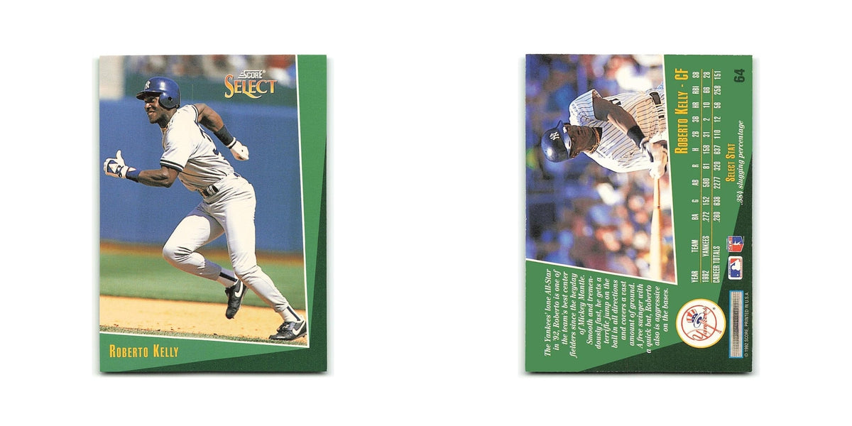 Roberto Kelly 1993 Score Select #64 New York Yankees Baseball Card NM