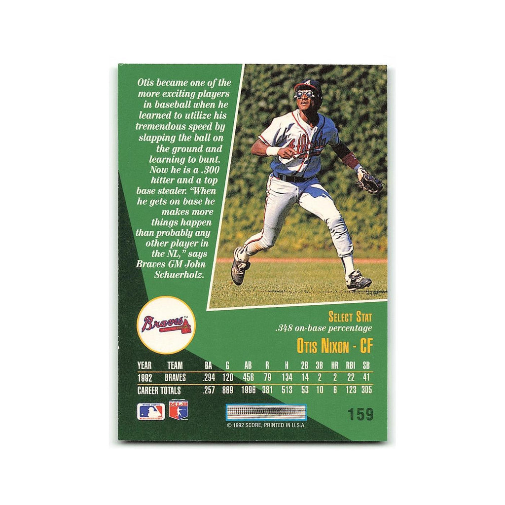 Otis Nixon 1993 Score Select #159 Atlanta Braves Baseball Card NM