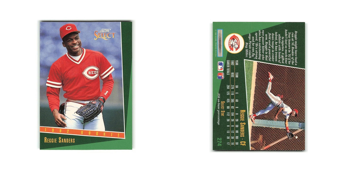 Reggie Sanders Rookie 1993 Score Select #274 Cincinnati Reds Baseball Card NM
