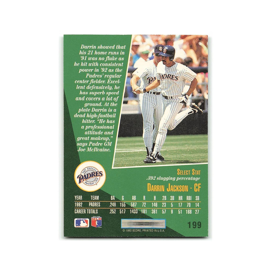 Darrin Jackson 1993 Score Select #199 San Diego Padres Baseball Card NM