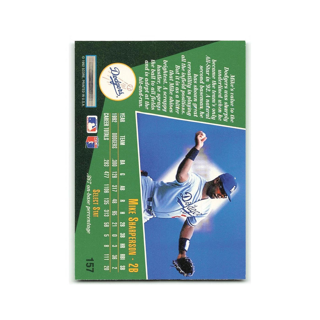 Mike Sharperson 1993 Score Select #157 Los Angeles Dodgers Baseball Card NM