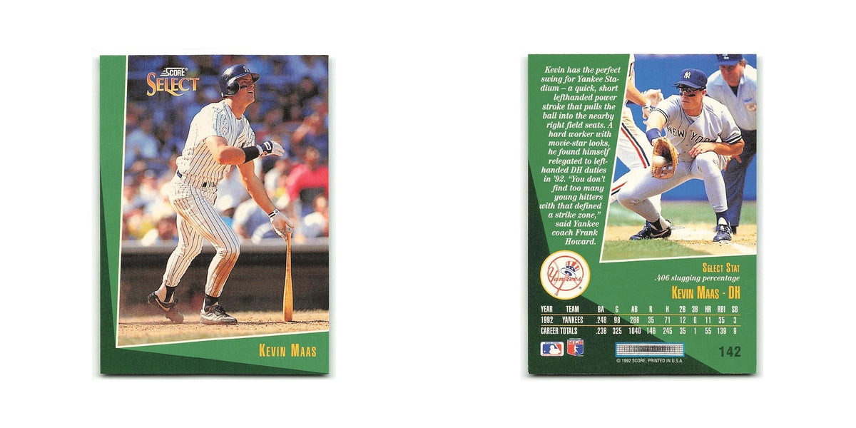 Kevin Maas 1993 Score Select #142 New York Yankees Baseball Card NM