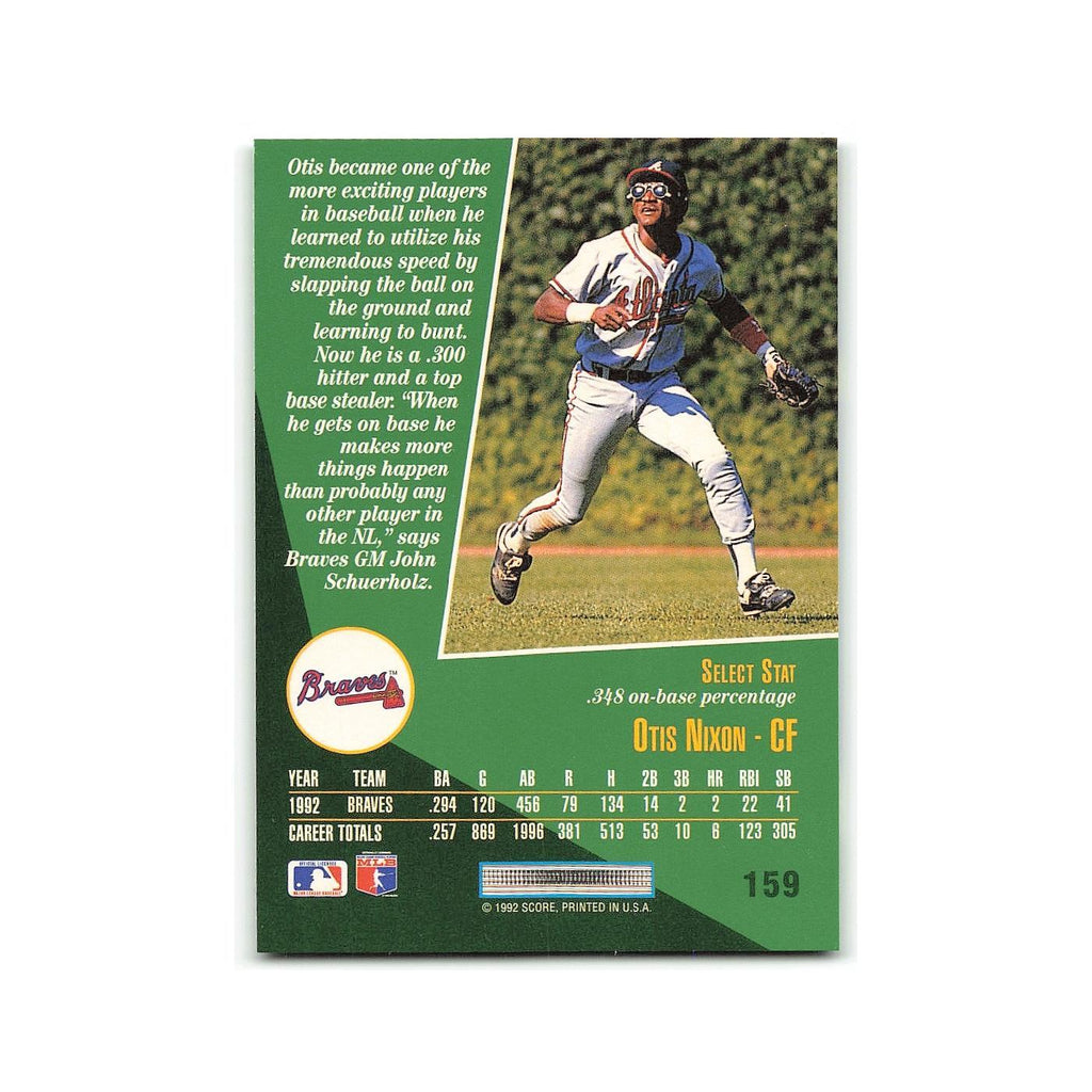 Otis Nixon 1993 Score Select #159 Atlanta Braves Baseball Card NM