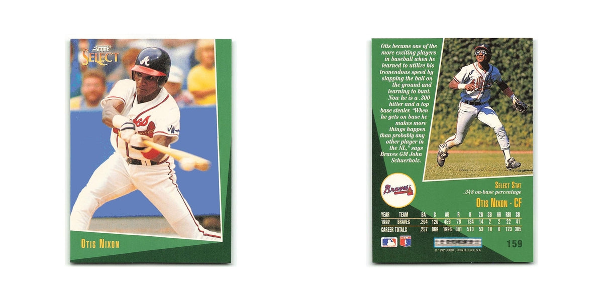 Otis Nixon 1993 Score Select #159 Atlanta Braves Baseball Card NM