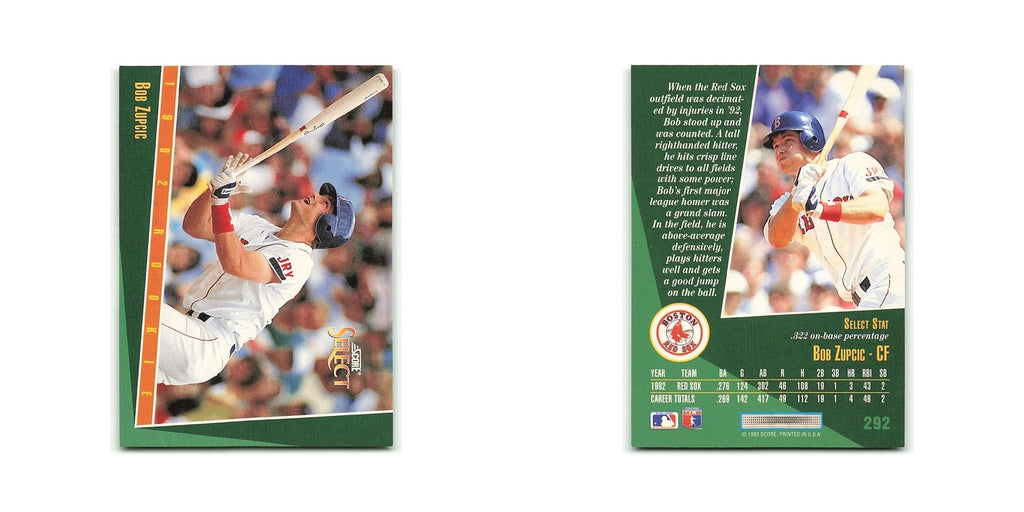 Bob Zupcic Rookie 1993 Score Select #292 Boston Red Sox Baseball Card NM