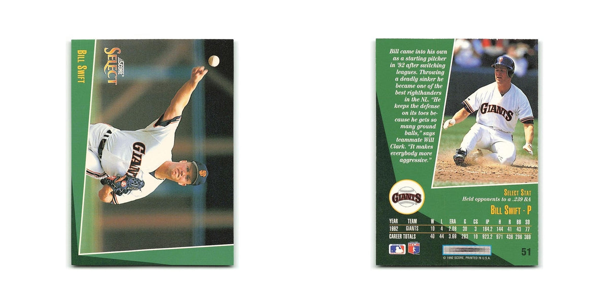 Bill Swift 1993 Score Select #51 San Francisco Giants Baseball Card NM