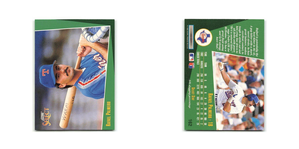 Rafael Palmeiro 1993 Score Select #162 Texas Rangers Baseball Card NM