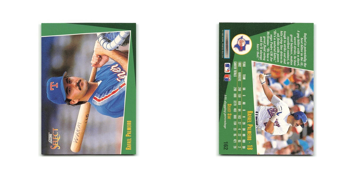 Rafael Palmeiro 1993 Score Select #162 Texas Rangers Baseball Card NM