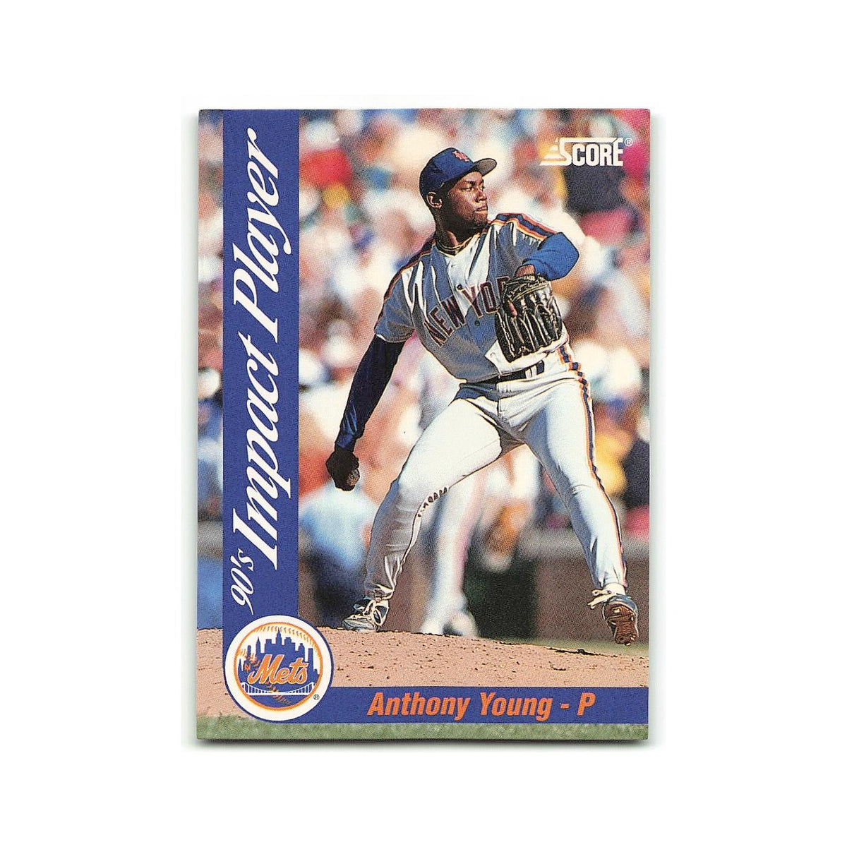 Anthony Young 1992 Score Impact Players #39 New York Mets Baseball Card NM