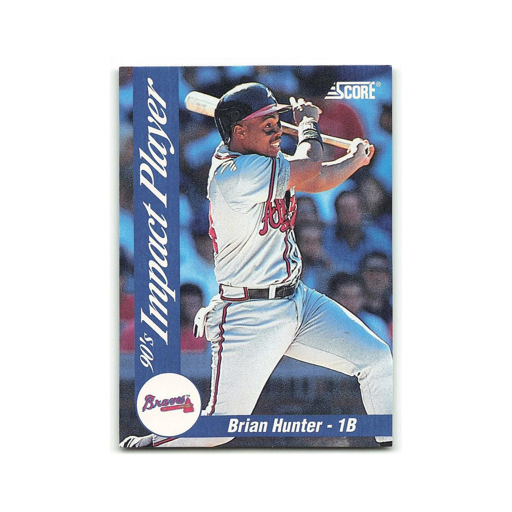 Brian Hunter 1992 Score Impact Players #9 Atlanta Braves Baseball Card NM