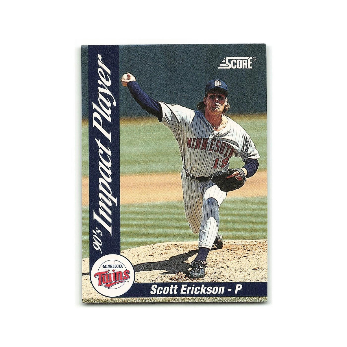 Scott Erickson 1992 Score Impact Players #13 Minnesota Twins Baseball Card NM