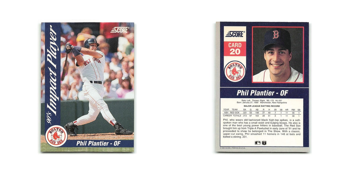 Phil Plantier 1992 Score Impact Players #20 Boston Red Sox Baseball Card NM
