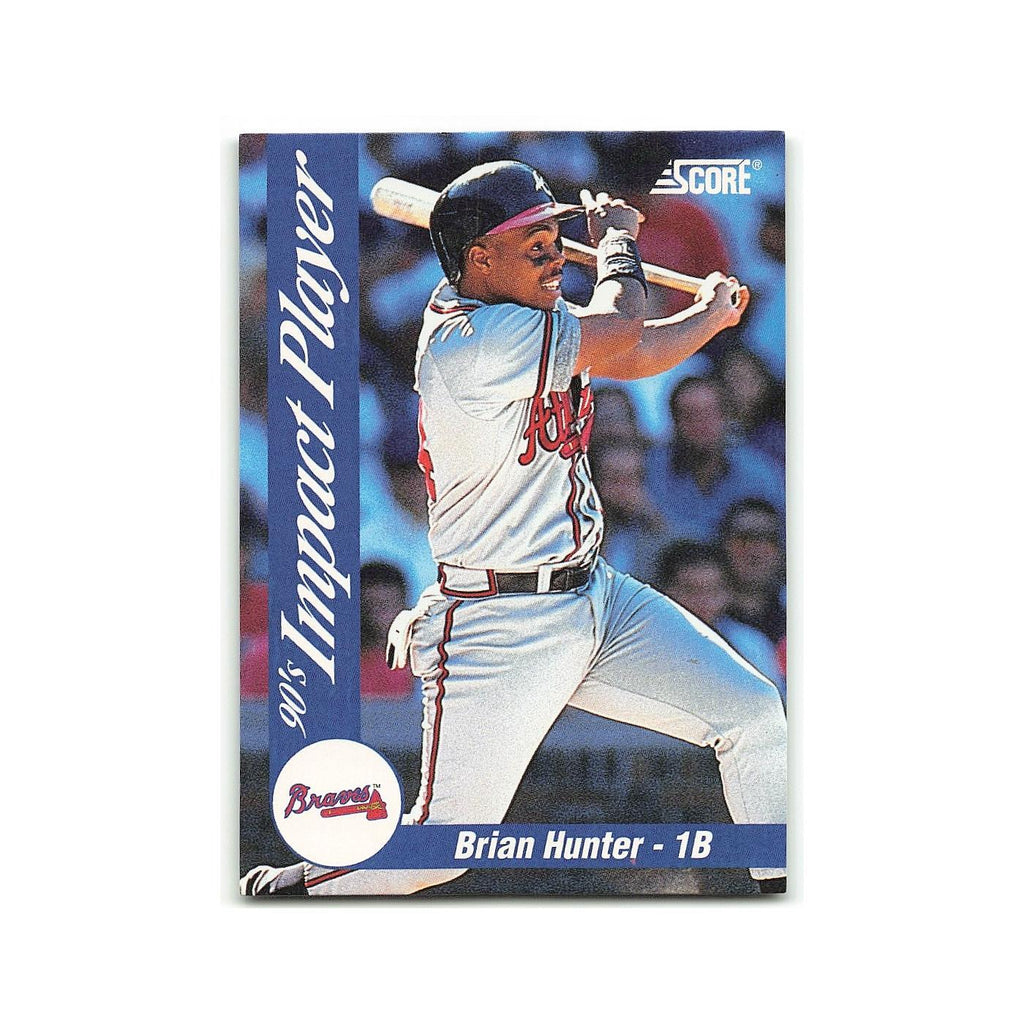 Brian Hunter 1992 Score Impact Players #9 Atlanta Braves Baseball Card NM