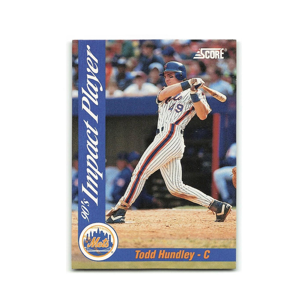 Todd Hundley 1992 Score Impact Players #31 New York Mets Baseball Card NM