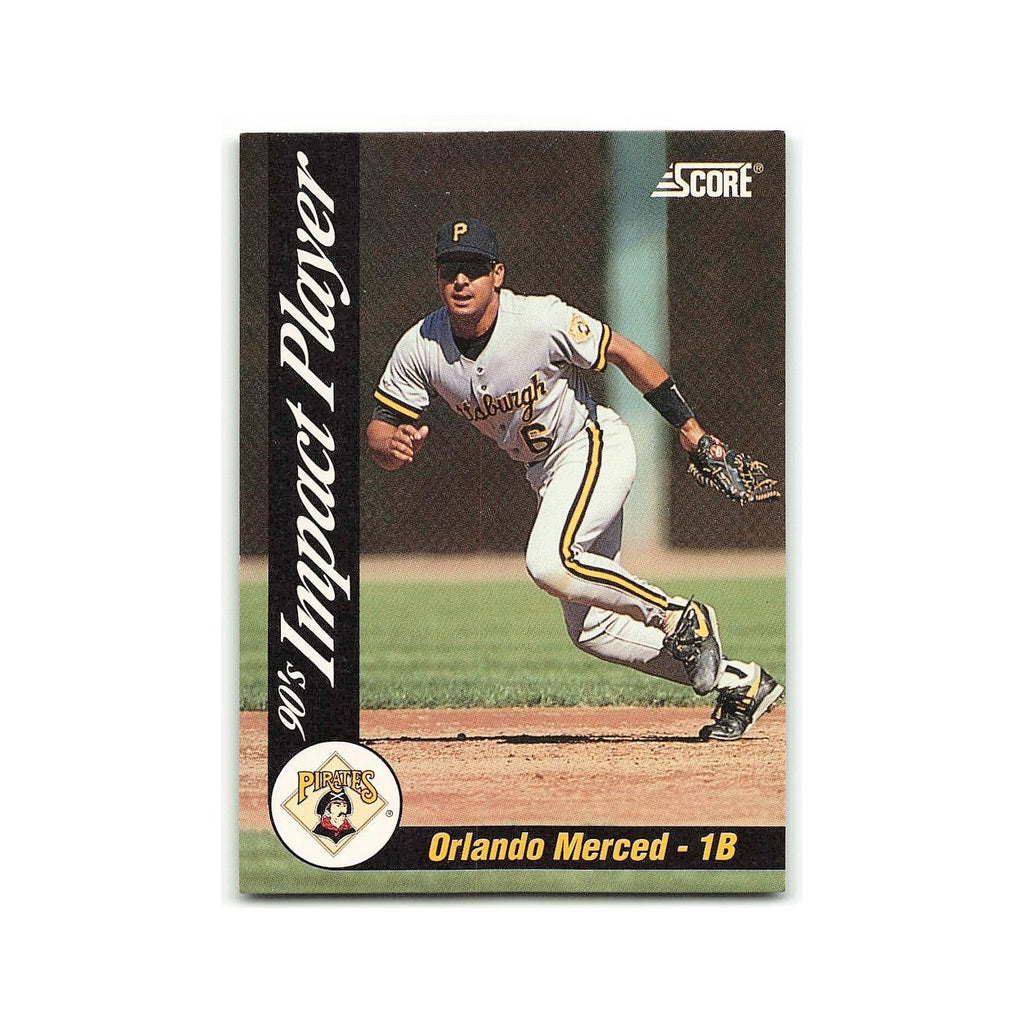 Orlando Merced 1992 Score Impact Players #7 Pittsburgh Pirates Baseball Card NM