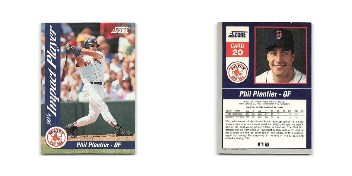 Phil Plantier 1992 Score Impact Players #20 Boston Red Sox Baseball Card NM