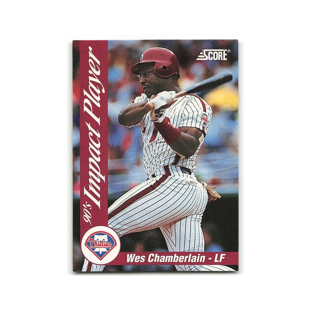 Wes Chamberlain 1992 Score Impact Players #11 Philadelphia Phillies NM