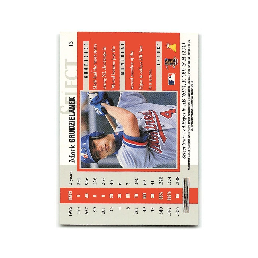 Mark Grudzielanek 1997 Select #13 Montreal Expos Baseball Card NM