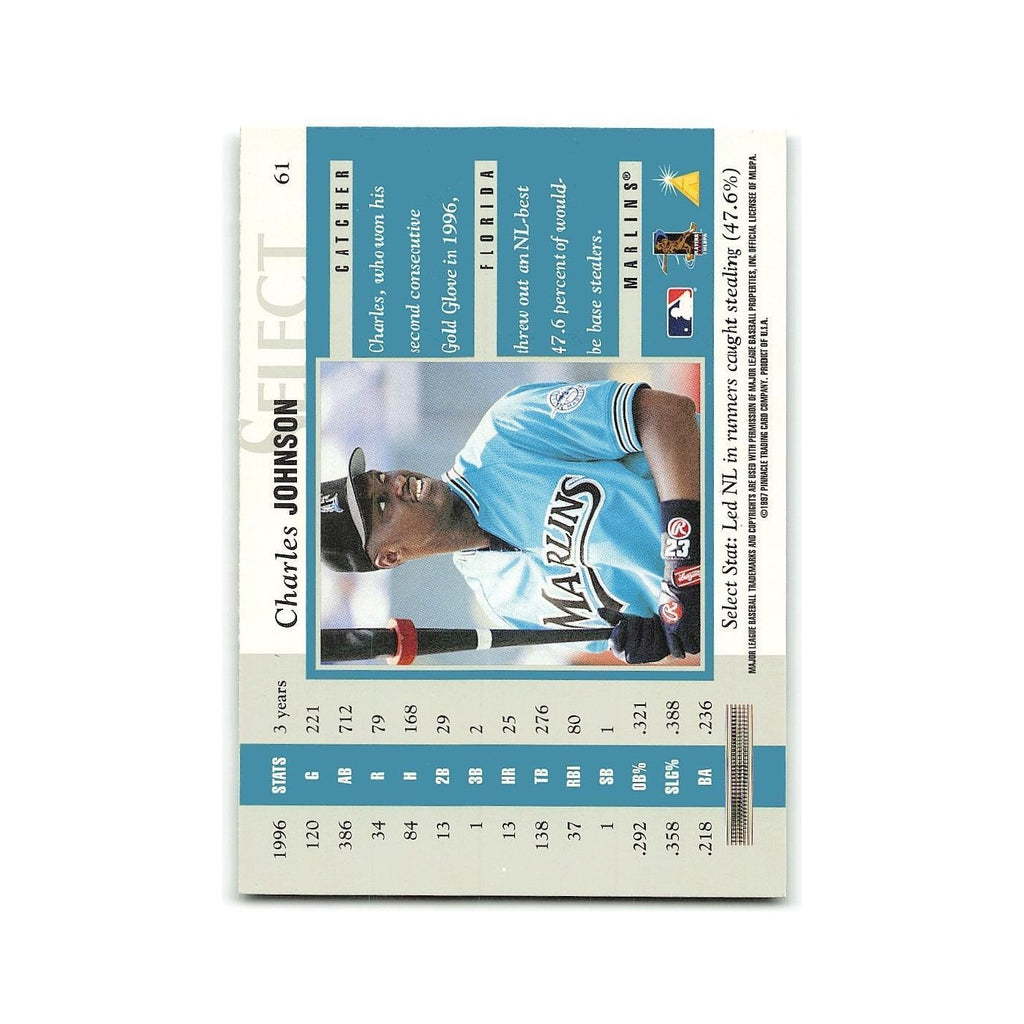 Charles Johnson 1997 Select #61 Florida Marlins Baseball Card NM