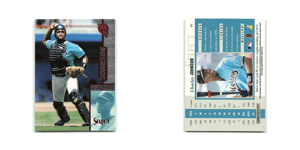 Charles Johnson 1997 Select #61 Florida Marlins Baseball Card NM