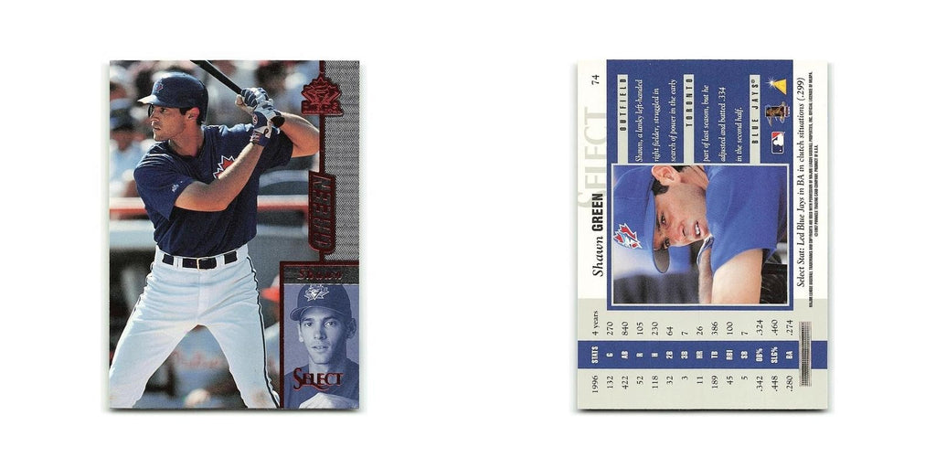 Shawn Green 1997 Select #74 Toronto Blue Jays Baseball Card NM