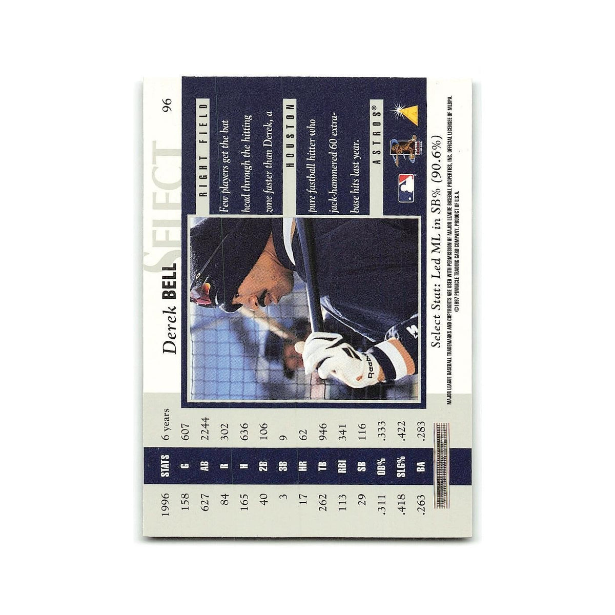 Derek Bell 1997 Select #96 Houston Astros Baseball Card NM