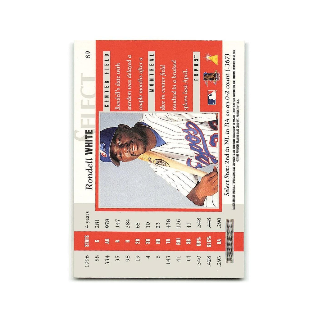 Rondell White 1997 Select #89 Montreal Expos Baseball Card NM